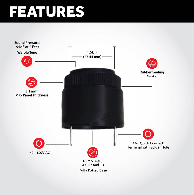 Ingram Piezo Sound Alarm - Sump Alarm