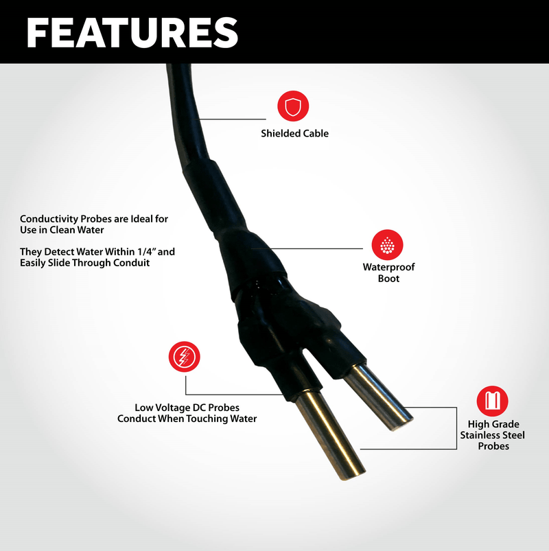 DC Conductivity Probe Sensor - Sump Alarm