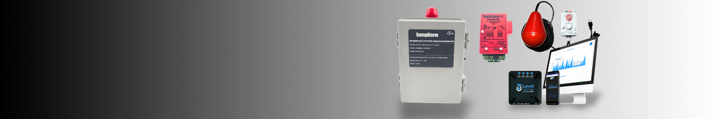 Sump Alarm control panels — TEMPORARY DESKTOP HERO IMAGE
