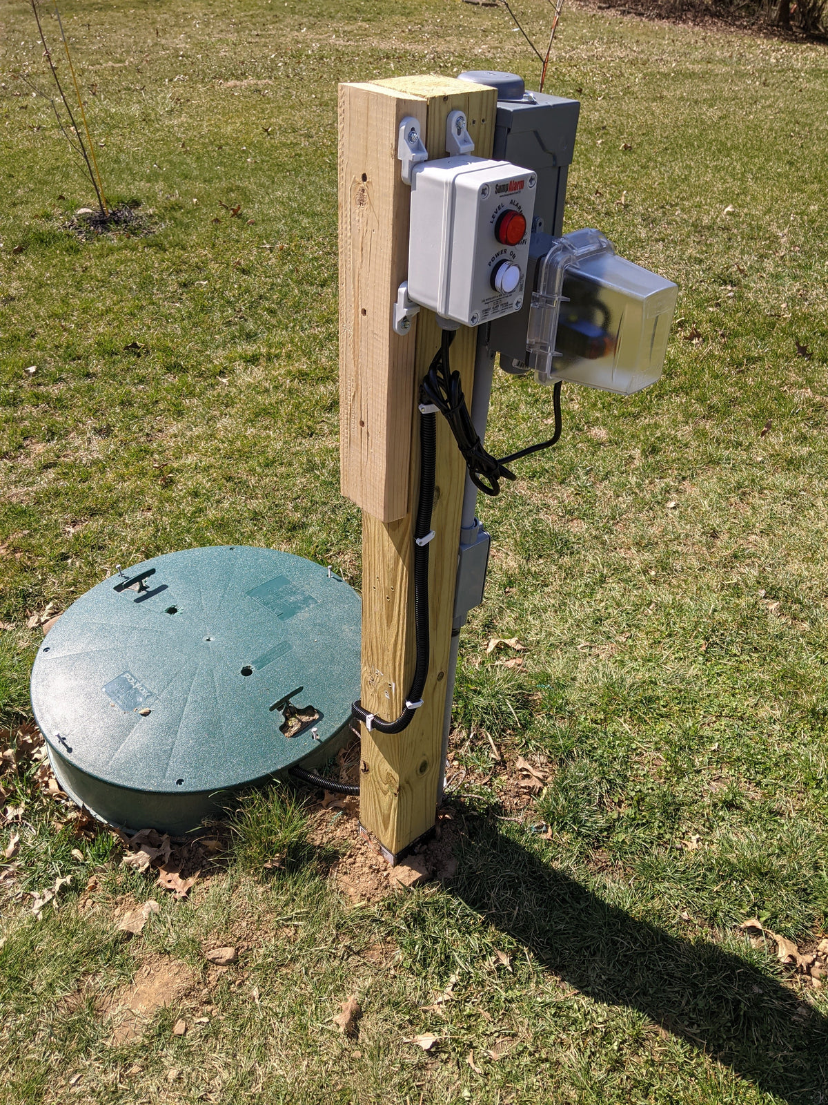 Sump Alarm remote monitoring panel installation