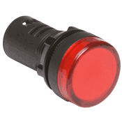 Weather resistant LED replacement lamp - RED panel Mount indicator - Sump Alarm